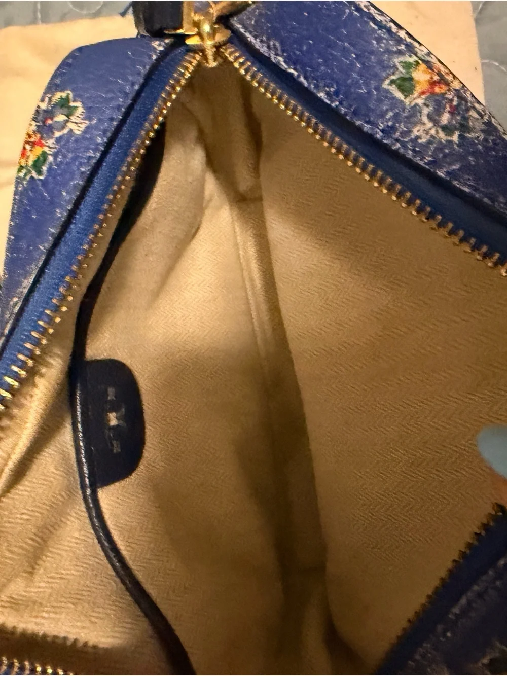 Tory Burch Blue Floral Crossbody Bag